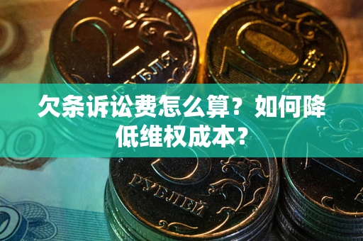 济南欠条诉讼费怎么算？如何降低维权成本？